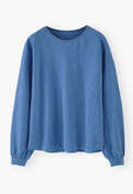 Slub sweatshirt, Azure blue, webstill
