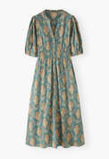 Printed dress, Midnight rust, webstill
