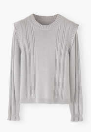 Rib-stitch sweater, Light grey, webstill