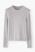 Rib-stitch sweater, Light grey, webstill