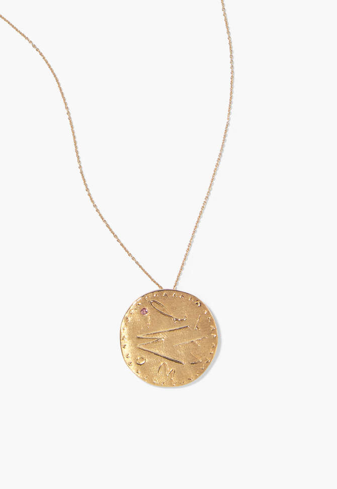 Gold pendant necklace, Gold, completeTheLook