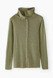 Button-through top, Lime marl, webstill