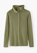 Button-through top, Lime marl, webstill