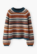 Reverse-striped sweater, Sunset multi, webstill