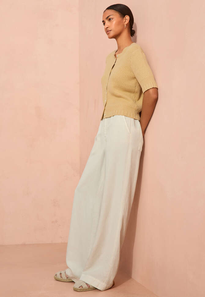 Wide-leg trousers, Ivory, completeTheLook