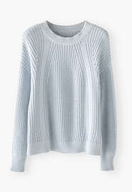 Cable-knit sweater, Chambray, webstill