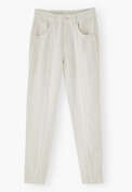 Tapered trousers, Ivory, webstill