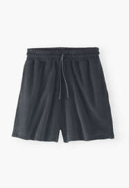 Towelling shorts, Charcoal, webstill