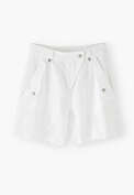 Flap-pocket shorts, White, webstill