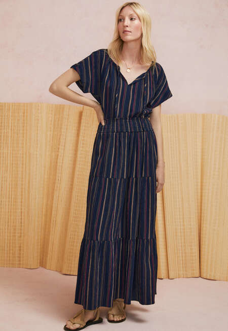 Striped maxi skirt, Midnight, completeTheLook