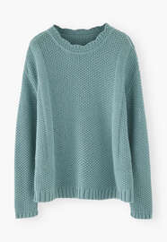 Moss-stitch sweater, Deep ocean, webstill
