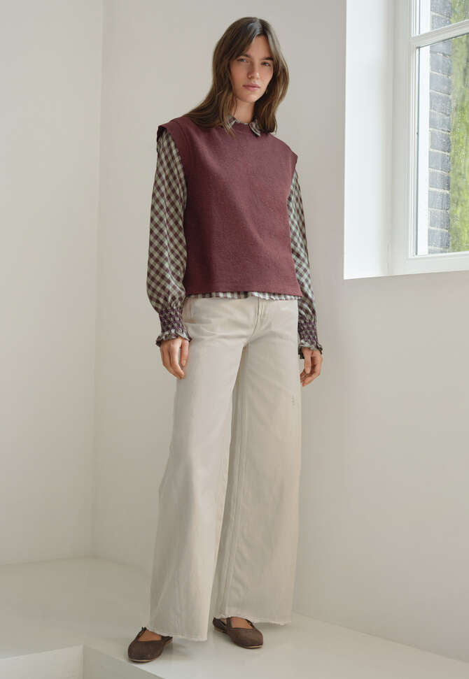 Checked shirt, Sage plum, completeTheLook
