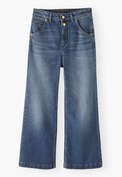 Cropped flared jeans, Mid wash, webstill