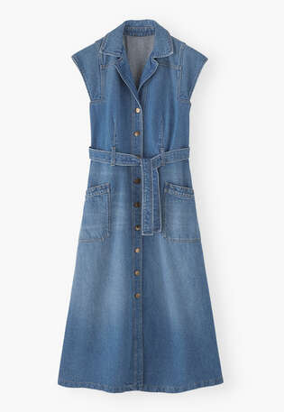 Denim dress, Mid wash, webstill