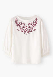 Embroidered sweatshirt, Off-white, webstill