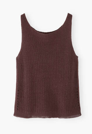 Rib-stitch knit, Dark chocolate, webstill