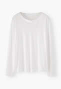 Drop-shoulder top, White, webstill