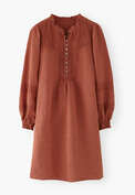 Pintuck dress, Fig copper, webstill