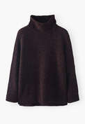 High-neck sweater, Black fig, webstill