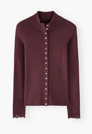 Button-through top, Wine, webstill