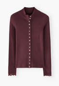Button-through top, Wine, webstill