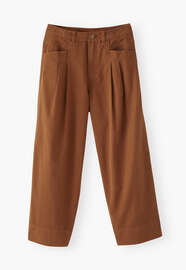 Stitch-detail trousers, Rust, webstill