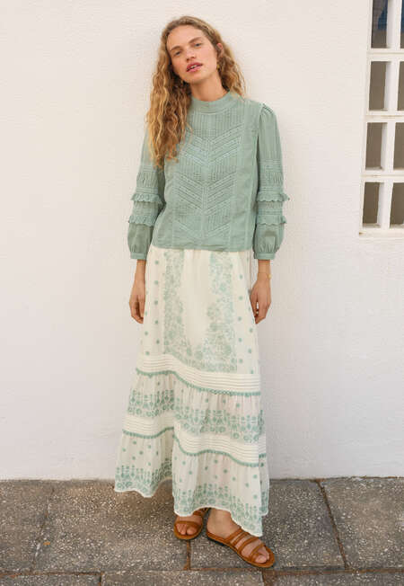 Detailed blouse, Seafoam, completeTheLook