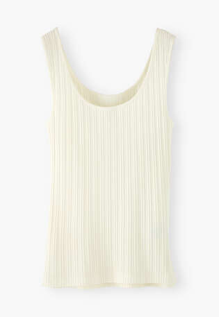 Lace-rib vest, Ivory, webstill