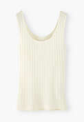 Lace-rib vest, Ivory, webstill