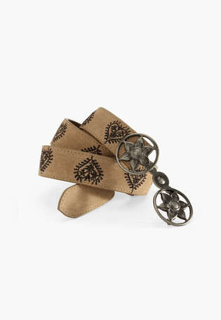 Embroidered belt, Stone, webstill