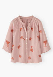 Embroidered blouse, Soft rose, webstill