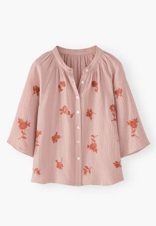 Embroidered blouse, Soft rose, webstill