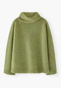 High-neck sweater, Pine green, webstill