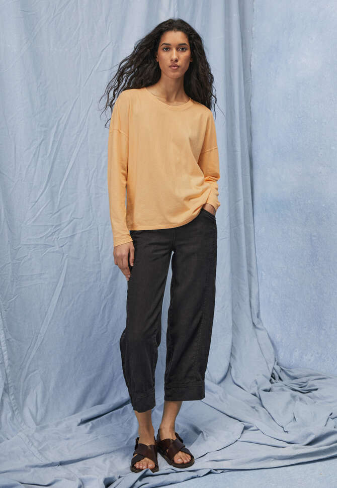 Drop-shoulder top, Pastel peach, completeTheLook
