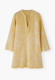Cutwork dress, Soft lemon, webstill