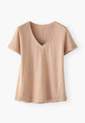 V-neck T-shirt, Dusty rose, webstill