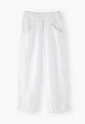 Cropped trousers, White, webstill