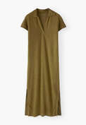 Polo shirtdress, Dark olive, webstill