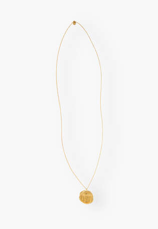 Long pendant necklace, Gold, webstill