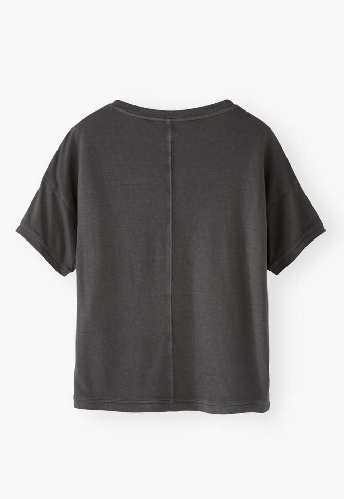 V-neck T-shirt, Charcoal, completeTheLook