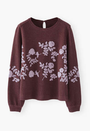 Embroidered sweatshirt, Wine, webstill