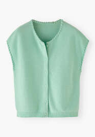 Button-front sweater, Turquoise mint, webstill