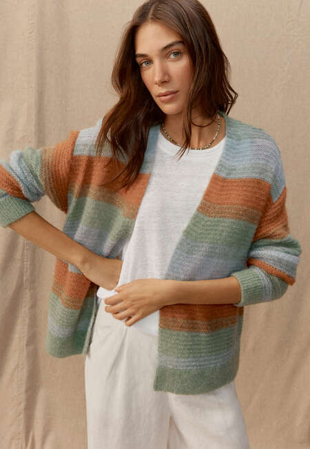 Striped cardigan, Ginger jade, completeTheLook