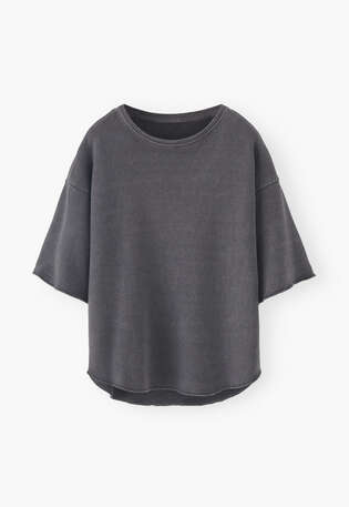 Loopback T-shirt, Grey steel, webstill