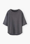 Loopback T-shirt, Grey steel, webstill