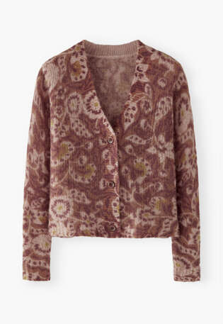 Printed cardigan, Spicy ginger, webstill