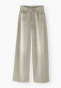 Mid-rise wide-leg jeans, Pale grey, webstill