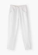 Tapered trousers, White, webstill