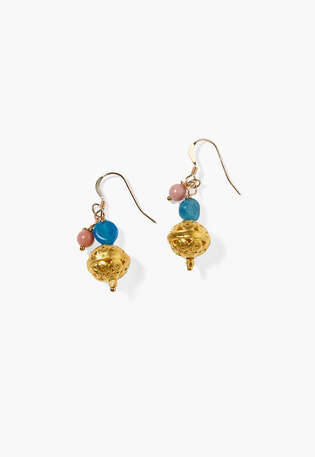 Filigree earrings, Aqua gold, webstill