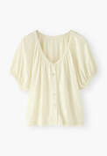 Button-through top, Off-white, webstill